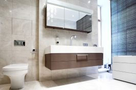 Floor to Ceiling Bathroom Backsplash